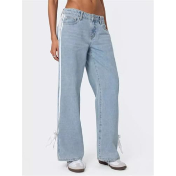 Qikaka Stylish Women's High Waist Denim Pants for Streetwear