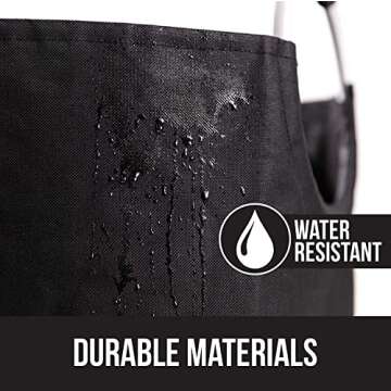 Gorilla Grip Large Laundry Basket, Collapsible Fabric Hamper, Padded Handles, Tall Foldable Clothes Baskets, Durable Linen Bins, Easy Carry Bags, Hampers for Kids Bedroom, College Dorms, 82L, Black