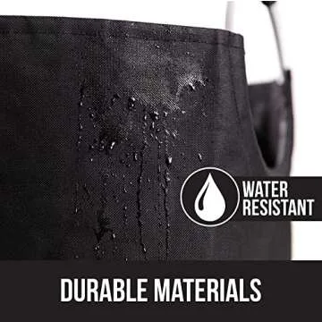 Gorilla Grip Large Laundry Basket, Collapsible Fabric Hamper, Padded Handles, Tall Foldable Clothes Baskets, Durable Linen Bins, Easy Carry Bags, Hampers for Kids Bedroom, College Dorms, 82L, Black