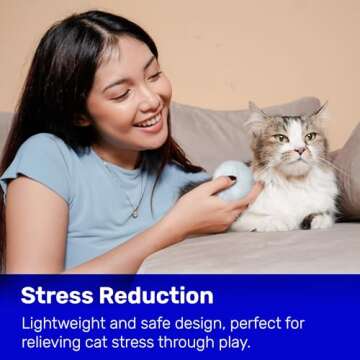 Kats'N Us Real Rabbit Fur Cat Ball Toy - Interactive Pom Pom, Plush, and Puff Balls for Indoor Cats and Kittens - Natural Color Cat Toy Balls - 5 Pack (White, 1.5-2 inch)