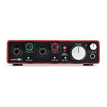 Focusrite Scarlett 2i2 (2nd Gen) USB Audio Interface with Pro Tools | First (Renewed)