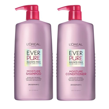 L'Oreal Paris EverPure Moisture Shampoo & Conditioner Set - Hydrating Care for Color-Treated Hair
