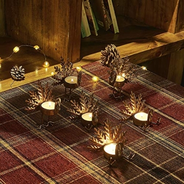 SAND MINE Turkey Tea Light Holders for Thanksgiving Decor