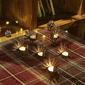 SAND MINE Turkey Tea Light Holders for Thanksgiving Decor