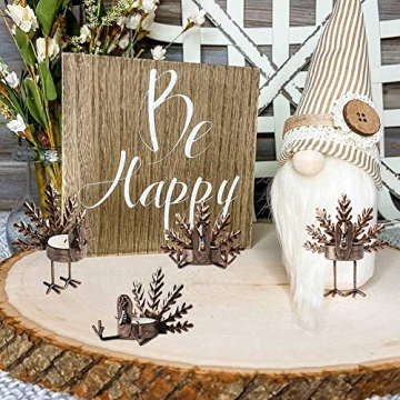 SAND MINE Turkey Tea Light Holders for Thanksgiving Decor