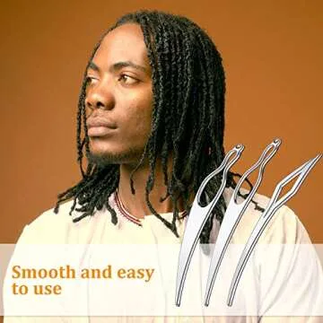 8 Pieces Hair Locking and Tightening Tools - Dreadlocks Sisterlocks Craft Extensions Accessories for Braiding Hair (Silver)