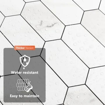 Vamos Tile Long Hexagon Peel and Stick Backsplash Tiles - 10 Sheets