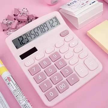Cute & Functional Pink Desktop Calculator with Big Buttons