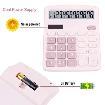 Cute & Functional Pink Desktop Calculator with Big Buttons