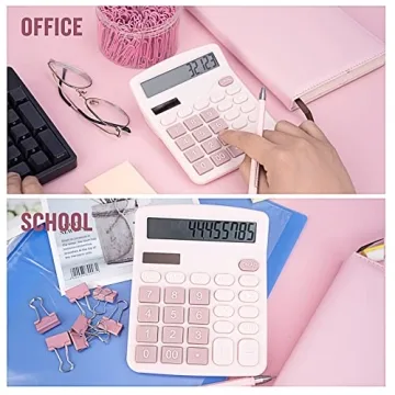 Cute & Functional Pink Desktop Calculator with Big Buttons