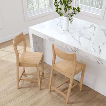 Solid Wood Counter Height Chairs for Modern Dining