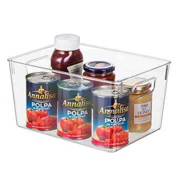 EAMAOTT Clear Stacking Storage Bins - BPA Free 4PC Set