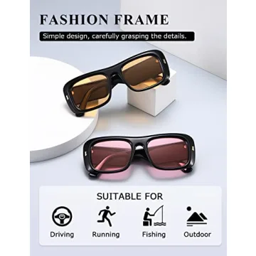 KIMORN Retro Sunglasses UV Protection Durable Design Oversized Shades
