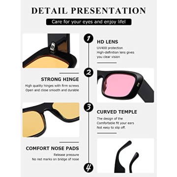 KIMORN Retro Sunglasses UV Protection Durable Design Oversized Shades