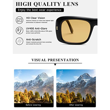 KIMORN Retro Sunglasses UV Protection Durable Design Oversized Shades