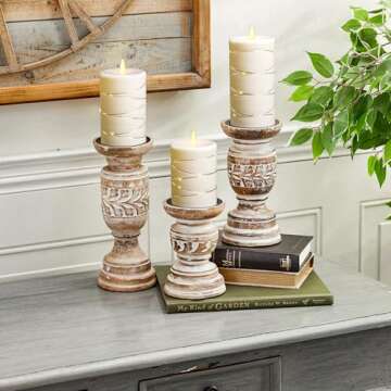 Da by Flameless Candle with Recessed Star String Light, Dynamic Flame Candle Battery-Powered Candle with Timer and Remote Control - Set of 3