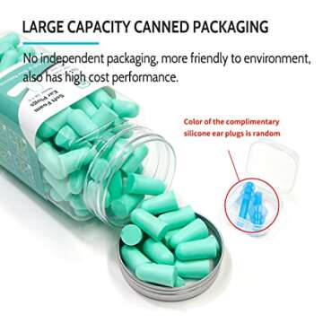 LYSIAN Ultra Soft Foam Earplugs for Sleep - 38dB Sleeping Ear Plugs Noise Cancelling, Reduction, Sou...