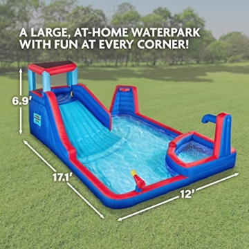 Sunny & Fun Four Corner Inflatable Water Slide Park