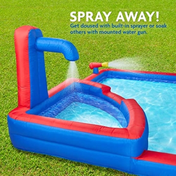 Sunny & Fun Four Corner Inflatable Water Slide Park