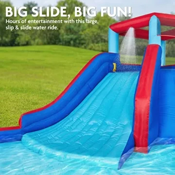 Sunny & Fun Four Corner Inflatable Water Slide Park