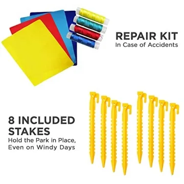 Sunny & Fun Four Corner Inflatable Water Slide Park