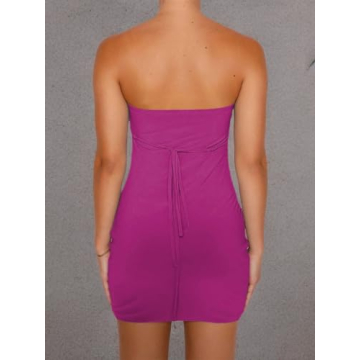 ROAONOCOMO Women Summer Off Shoulder Tube Mini Dress