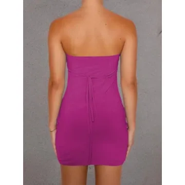 ROAONOCOMO Women Summer Off Shoulder Tube Mini Dress