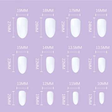 Aksod Glossy Oval Press on Nails Short Almond Fake Nails Pre Designed Cute V Shape French Nails Tips Full Cover Acrylic False Nails Sets for Women and Girls 24Pcs (C)