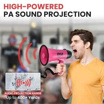 PYLE-PRO Portable Megaphone - Compact & Powerful Bullhorn