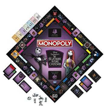 Hasbro Gaming Monopoly: Disney Tim Burton's The Nightmare Before Christmas Edition Board Game, Fun F...