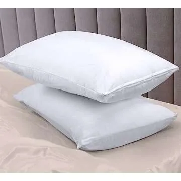 Utopia Bedding Waterproof Pillow Protectors Zippered (2 Pack, White) Queen Size, Zippered Pillowcases, Bed Bug Proof Pillow Encasement Covers 20 x 28 Inches