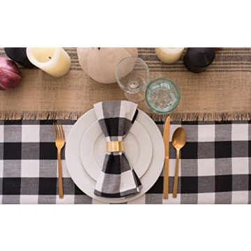 DII Buffalo Check Tablecloth for Indoor and Outdoor Use