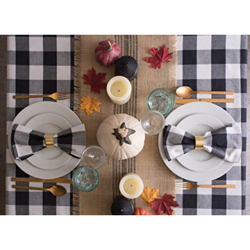DII Buffalo Check Tablecloth for Indoor and Outdoor Use