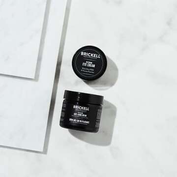 Brickell Men's Ultimate Anti-Aging Routine, Anti-Wrinkle, Night Face Cream and Eye Cream to Reduce Puffiness, Wrinkles, Dark Circles, Under Eye Bags, Natural and Organic, Scented
