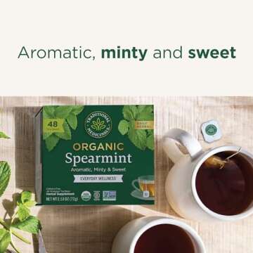 Traditional Medicinals Tea, Organic Spearmint, Supports Everyday Wellness, Healthy & Refreshing - 48 Tea Bags