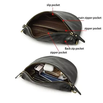 Fashion Leather Belt Bag for Women Trendy Crossbody Fanny Packs Designer Chest Bum Bag Waist Packs Sling Daypack Bag (Version 1-Black)