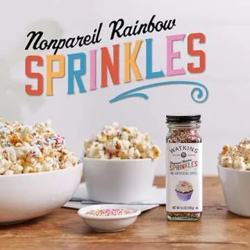 Watkins Gourmet Sprinkles – Rainbow Nonpareils, 4.2 Oz