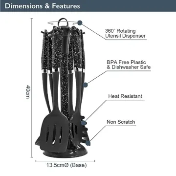 Blackmoor 6-Piece Kitchen Utensils Set with Stylish Design