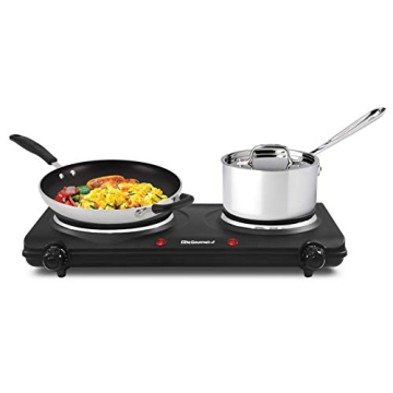 Elite Gourmet Double Cast Iron Burner - 1500W Hot Plate