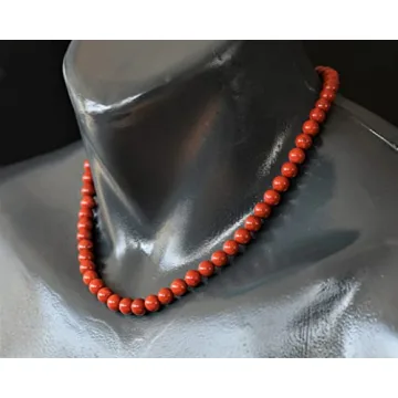 Natural Red Jasper Choker Necklace Unisex Gemstone Jewelry