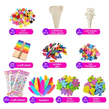 Itopstar Kids Arts and Crafts Supplies Set for Ages 4-12