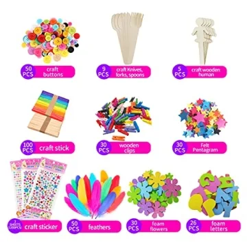Itopstar Kids Arts and Crafts Supplies Set for Ages 4-12