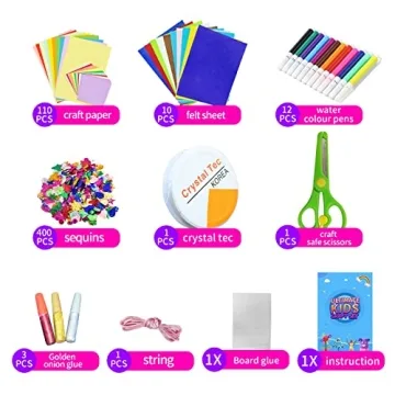Itopstar Kids Arts and Crafts Supplies Set for Ages 4-12
