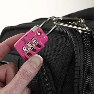 Lewis N. Clark Travel Sentry Combo Lock, Large 3dial, Pink, One Size