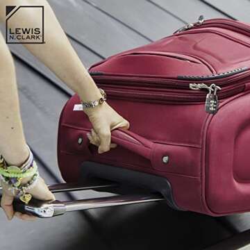 Lewis N. Clark Travel Sentry Combo Lock, Large 3dial, Pink, One Size