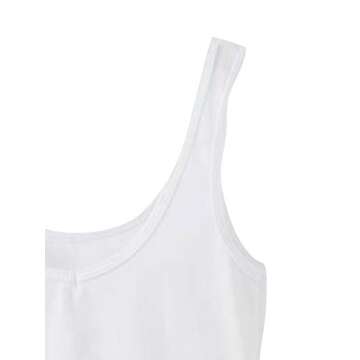 SweatyRocks Women's Sleeveless Casual Ribbed Knit Shirt Basic Crop Tank Top White S