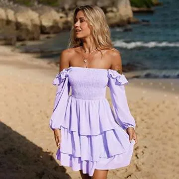 Byinns Smocked Ruffle Mini Dress - Perfect for Parties