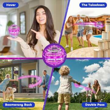 Tikduck Flying Orb Ball 2024 Toys Soaring Hover Boomerang Spinner Hand Controlled Mini Drone Cosmic ...