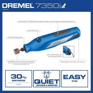 Dremel 7350-PET 4V Pet & Dog Nail Grinder - Professional Grooming Kit for All Pets