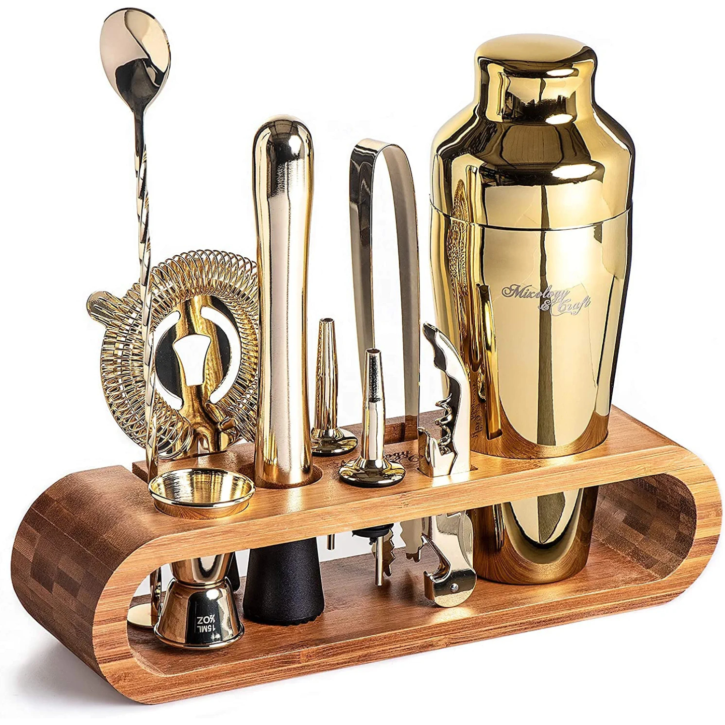 Bartender Kit: 10-Piece Mixing Set With Stand